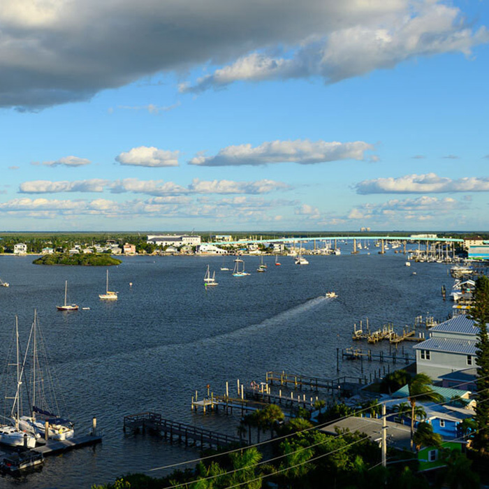 View of Fort Myers Marnia before Hurrican Ian.