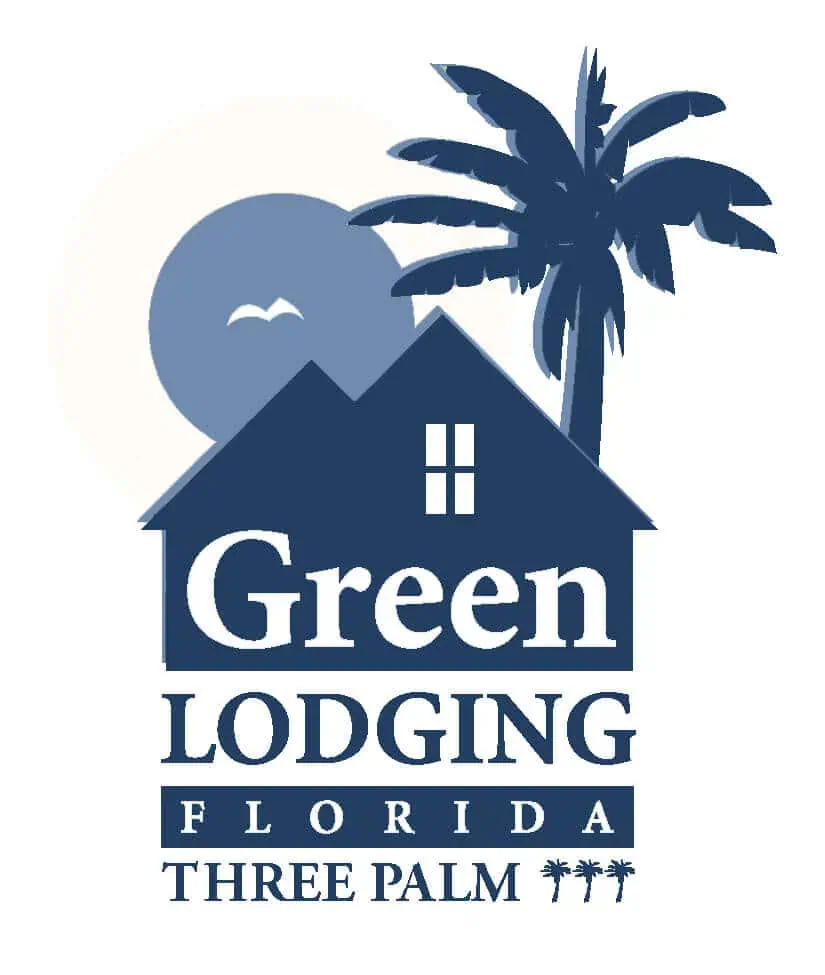 Green Lodging Logo Three Palm